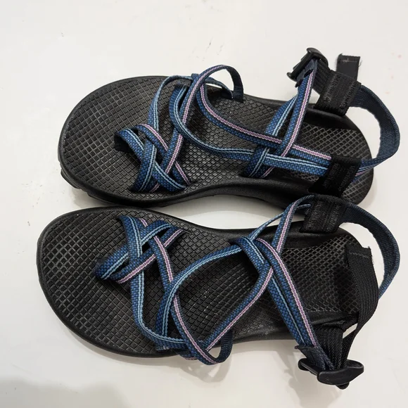 Chaco Black and Blue Strappy Sandals - Picture 6 of 8